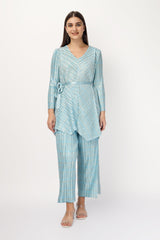 Metallic Pleated Co-ord Set