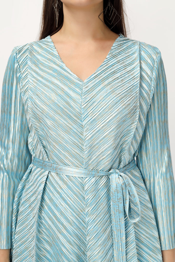 Metallic Pleated Co-ord Set