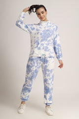 Tie-Dye Jogger Set in Blue Color-Full Sleeves