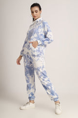 Tie-Dye Jogger Set in Blue Color-Full Sleeves