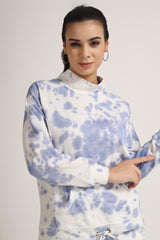 Tie-Dye Jogger Set in Blue Color-Full Sleeves