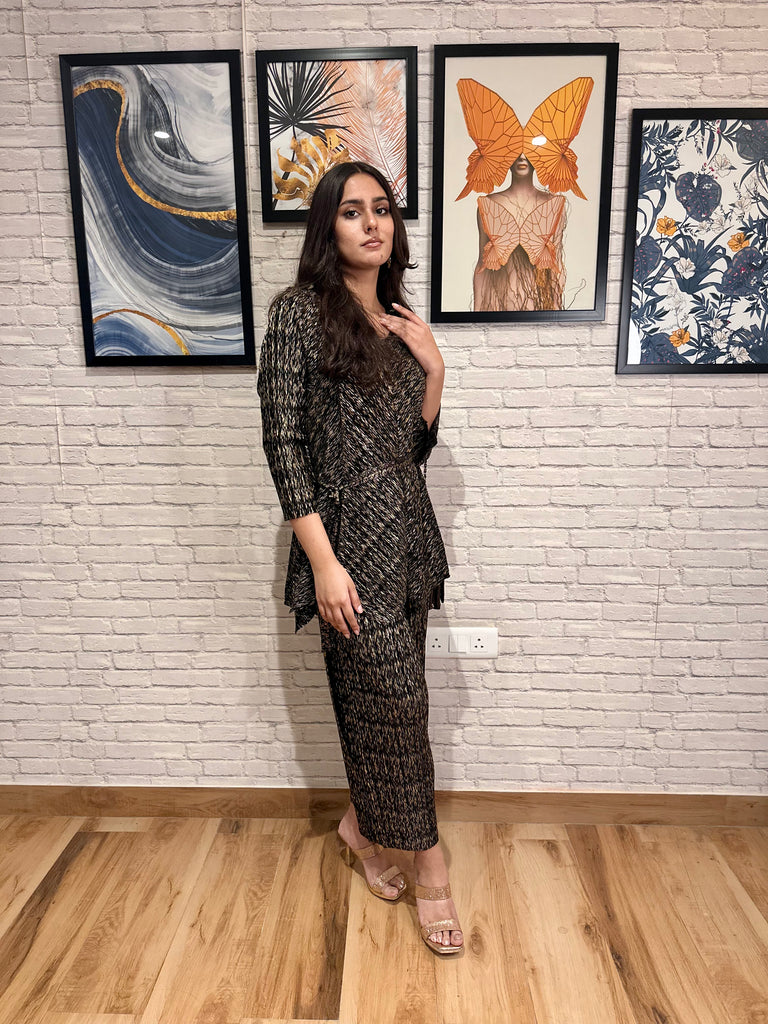 Metallic Pleated Co-ord Set