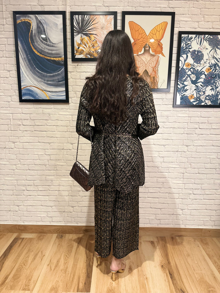 Metallic Pleated Co-ord Set